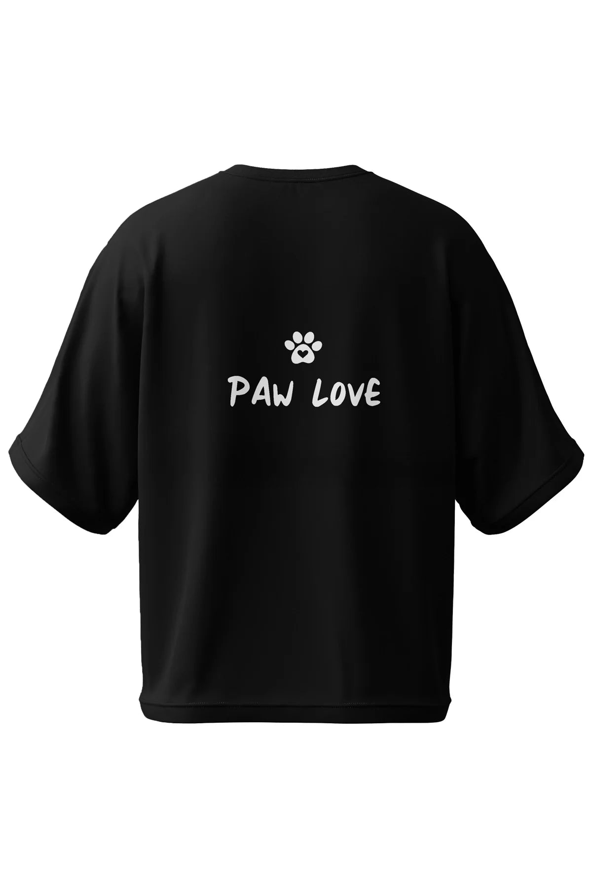 Patili Dostlar Baskılı Oversize Tişört 🐶🐱 (Unisex, %100 Pamuk)